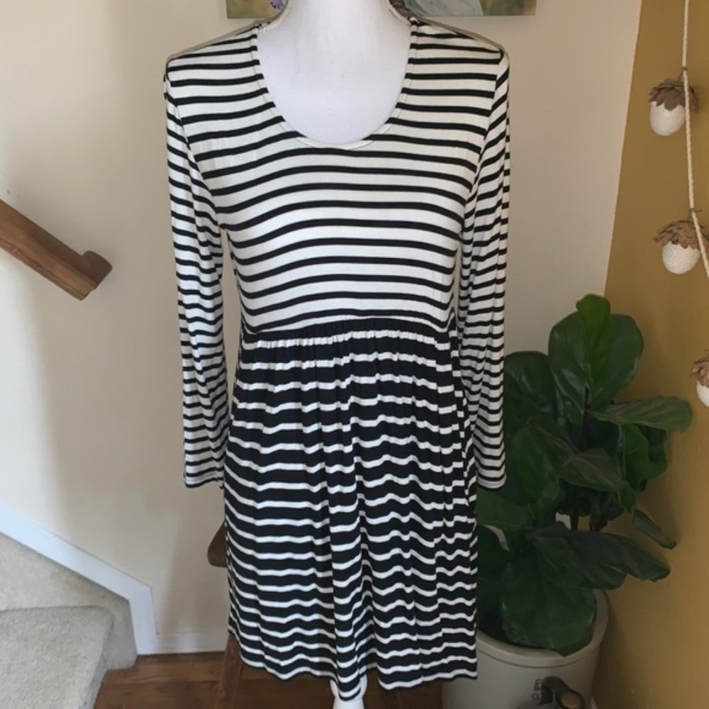 Striped Black and White Dress